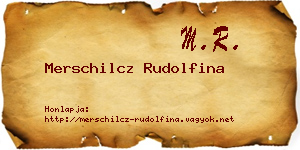 Merschilcz Rudolfina névjegykártya